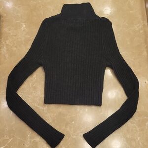 Urban Outfitters Black Ribbed Turtleneck Sweater, S